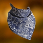 Bandana Lniana Jeans Denim Lniana Chusta