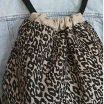 Plecak Lniany Worek Damski Czarna Pantera i Natura