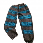 Spodnie Patchwork Bawełniany Czarno Niebieski Duże