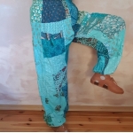Spodnie Patchwork Haremki Turkusowe od Bayba Hit