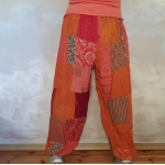 Spodnie Patchwork Haremki Odcienie Pomarańczu od Bayba Hit