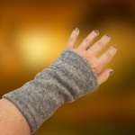 Ocieplacze Wełniane na Ręce Szary Melanż Duże