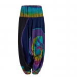 Spodnie Haremki Tie Dye Czarny Fiolet