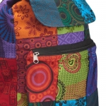 Duży Plecak Patchwork Mulikolor Plecak Hippie