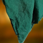 Bandana Lniana Zmiękczana Szmaragdowa Zieleń