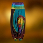 Spodnie Haremki Tie Dye Brąz Turkus