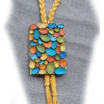 Naszyjnik Skórzany Barwy Lata na Lnie