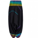 Spodnie Haremki Tie Dye Czarny Fiolet