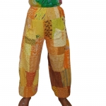 Spodnie Patchwork Haremki Odcienie Żółtego od Bayba Hit