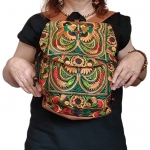 Plecak Damski Haftowany Hmong Bird Yellow