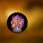 Pin Przypinka Różowe Grzybki Psychodeliczne