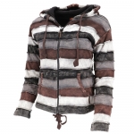 Kurtka Patchwork z Kapturem na Polarze