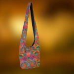 Torebka Bawełniana Tęczowa na Ramię Hippie