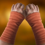 Ocieplacze na Ręce Bawełniane Rdzawe od Byaba Hit