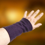 Ocieplacze Wełniane na Nadgarstki Ciemna Śliwka