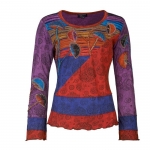 Bluzka Bawełniana z Długim Rękawem Fiolet Mushrooms L/XL