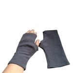 Mitenki Lniane Classic z Krepy Lnianej Smoke Grey