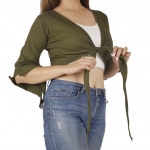 top wiązany zielony, green tied top.