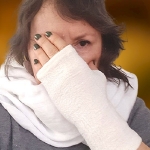 Mitenki Lniane Ecru do Ślubu i na Wyjście