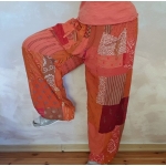 Spodnie Patchwork Haremki Odcienie Pomarańczu od Bayba Hit