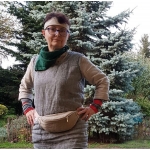 nerka lniana, linen bum bag.