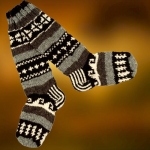 Skarpety Wełniane Szare Ręcznie Robione r. 38-39