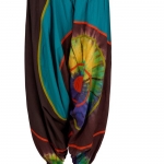 Spodnie Haremki Tie Dye Brąz Turkus