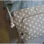 Torebka Lniana SIMPLE MINI Kropki i Natura