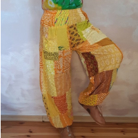 Spodnie Patchwork Haremki Odcienie Żółtego od Bayba Hit