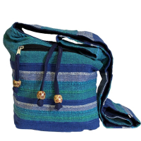 Torba Bawełniana Boho Morskie Fale Cross Body