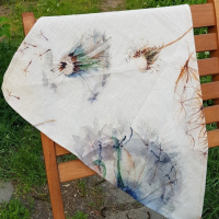 Chusta Lniana Trójkątna Dmuchawce