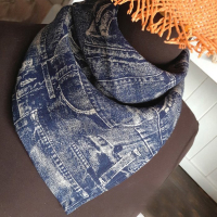 Bandana Lniana Jeans Denim Lniana Chusta