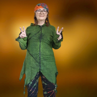 Bluza Elf Rozpinana z Długim Kapturem Zielona Bluza Pixie L/XL