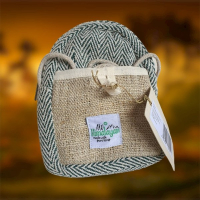 Torebka HEMP na Dokumenty Ciemno Zielona Jodełka