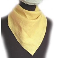 Chusta Lniana Jasno Żółta Trójkątna Unisex