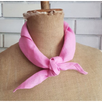 Bandana Lniana Cienka Trójkątna Peonia
