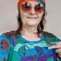 Bluzka Bawełniana z Długim Rękawem Niebieska Mushrooms