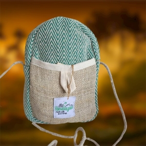 Torebka HEMP na Dokumenty Zielona Jodełka
