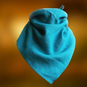 Bandana Lniana Apaszka Ciemny Turkus