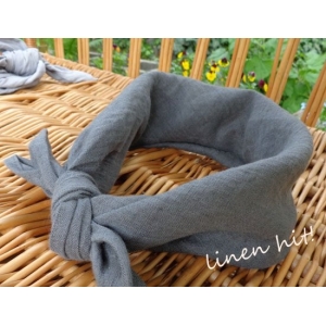 Lniana Bandana Smoke Grey