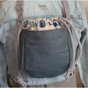 Torebka Lniana DUAL MINI Skandynawskie Domki