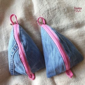 Mini Bag Dżins z Różem Recykling