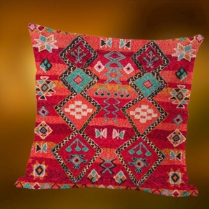 Poszewka Boho Czerwona Indiańskie Wzory 45x45 cm