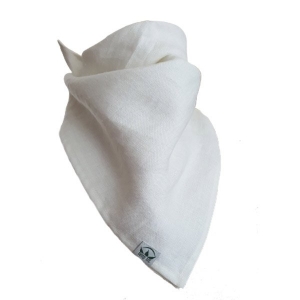Bandana Chusta Konopna Biała Zmiękczana Średnio Cienka