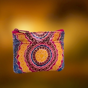 Boho Hippie Portmonetka Portfelik Skórzany Odcienie Różu