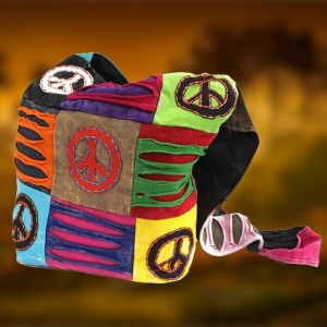 torebka hipisowska pacyfa, hippie peace sign bag.