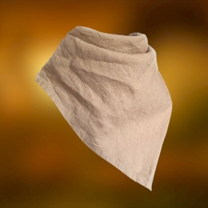 Bandana Lniana Beż z Kawą Lniana Chusta