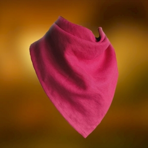 Bandana Lniana Gładka Żurawina