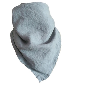 Bandana Chusta Konopna Zmiękczana Szaro Niebieska