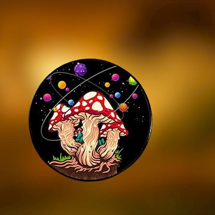 Pin Przypinka Psychodeliczne Grzyby w Kosmosie